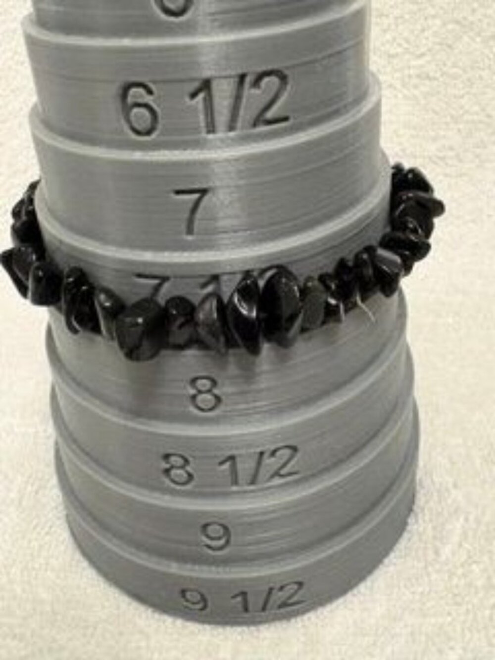 NEW Black Obsidian 50 ctw chips Stretch Bracelet